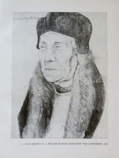 1947 - Hans Holbein D. J. - Charles Solier und William Warham, alter Druck